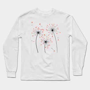 Love heart dandelion Long Sleeve T-Shirt